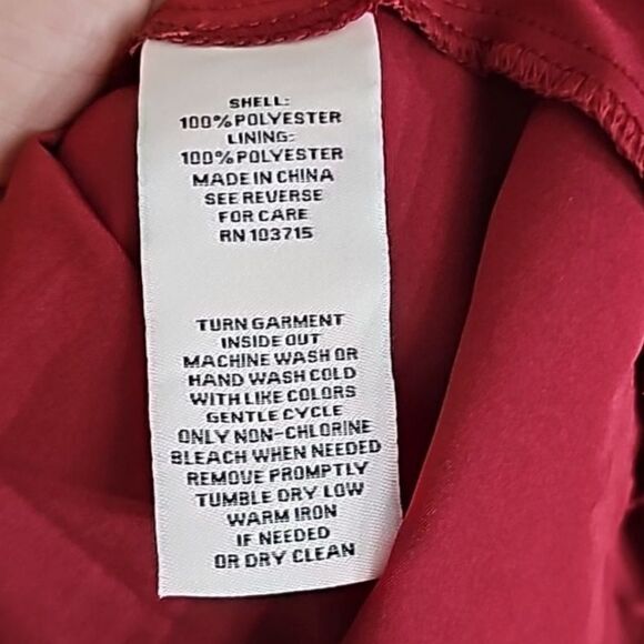 Nanette Lepore Smocked Blouson Dress Size 14, Brick Red - Picture 8 of 8